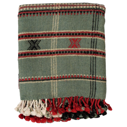 Handwoven Throw Blanket – Cozy Farmhouse Home Décor