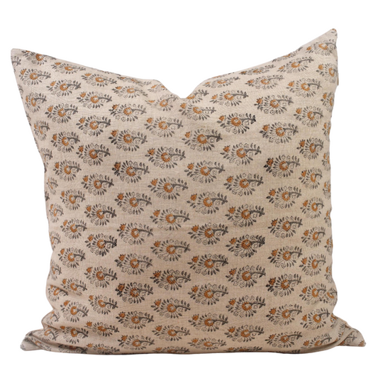 Yellow Floral Pillow Cover – Cottage Farmhouse Throw Pillow