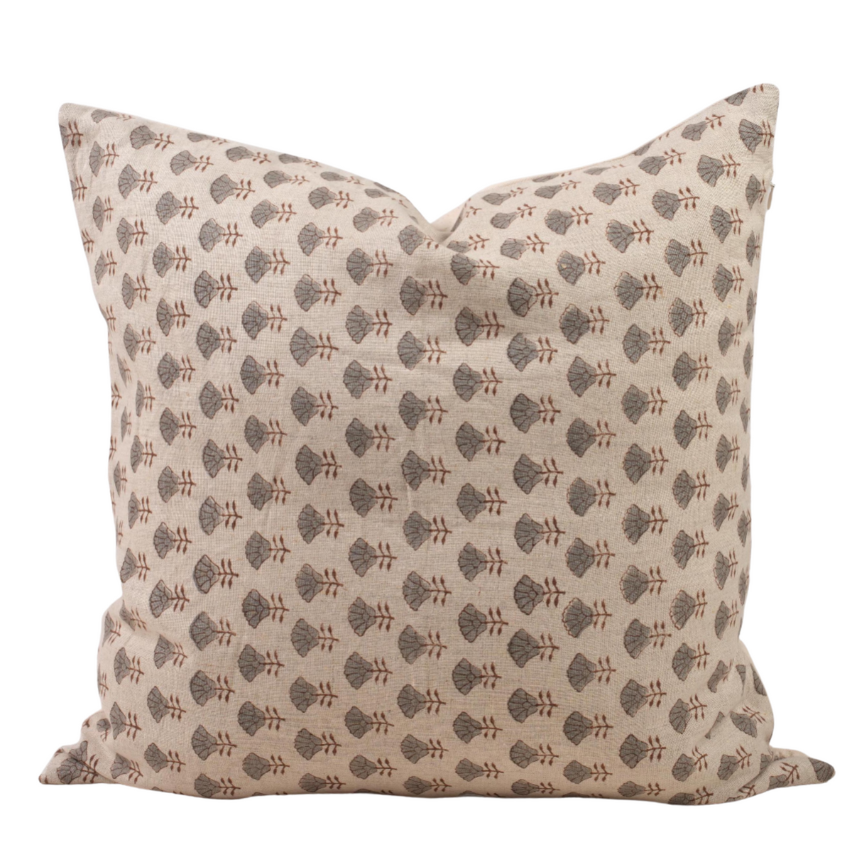 Gray Floral Pillow Cover – French Country Farmhouse Throw Pillow