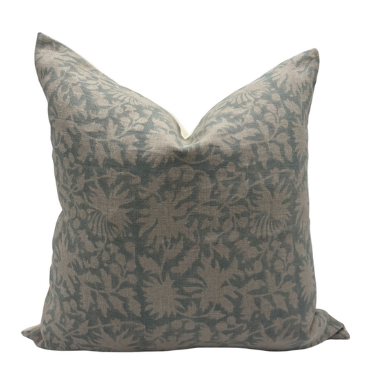 Farmhouse Throw Pillow Cover – Blue Decorative Cushion Cover, French Country Cottage Decor