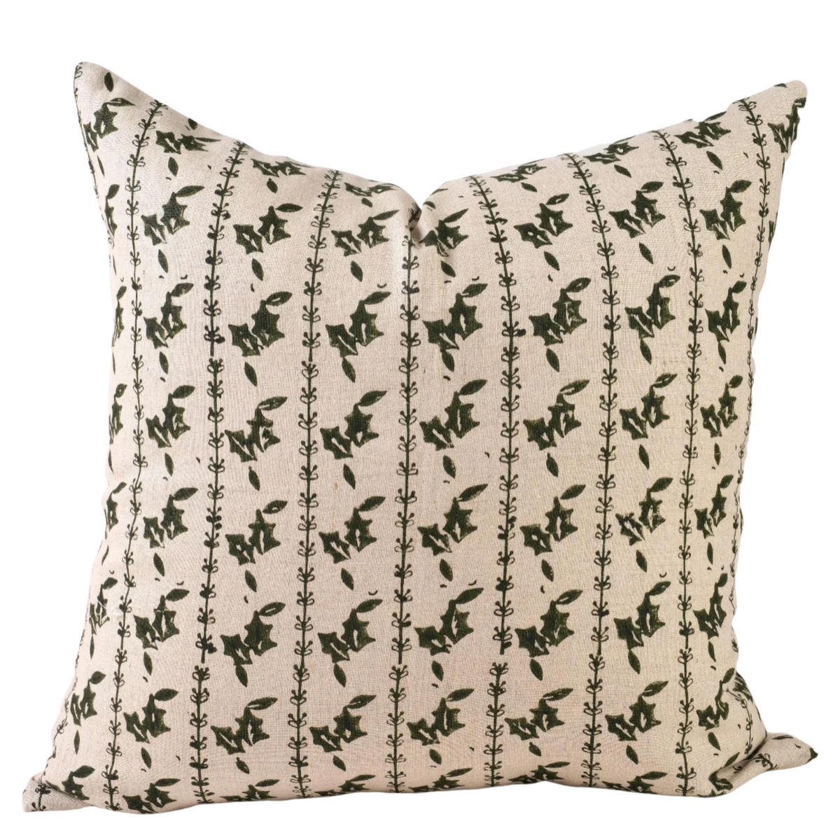 Christmas Holly Pillow Cover – Farmhouse Holiday Throw Pillow