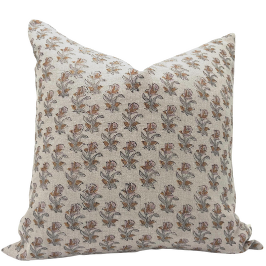 Floral Lumbar Pillow Cover – Cottage Farmhouse Decorative Throw Pillow