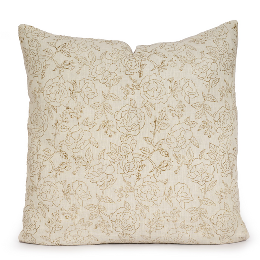 French Country Floral Pillow Cover – Cottage Farmhouse Throw Pillow
