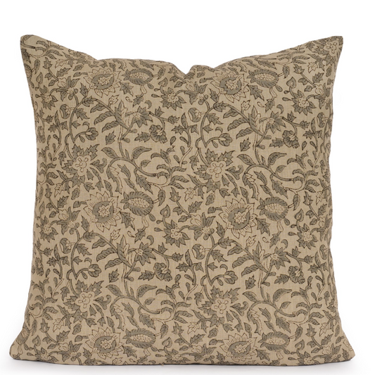 French Country Brown Pillow Cover – Cottage Farmhouse Throw Pillow