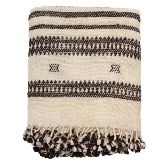 Handwoven Decorative Throw Blanket – Cozy Farmhouse Home Décor