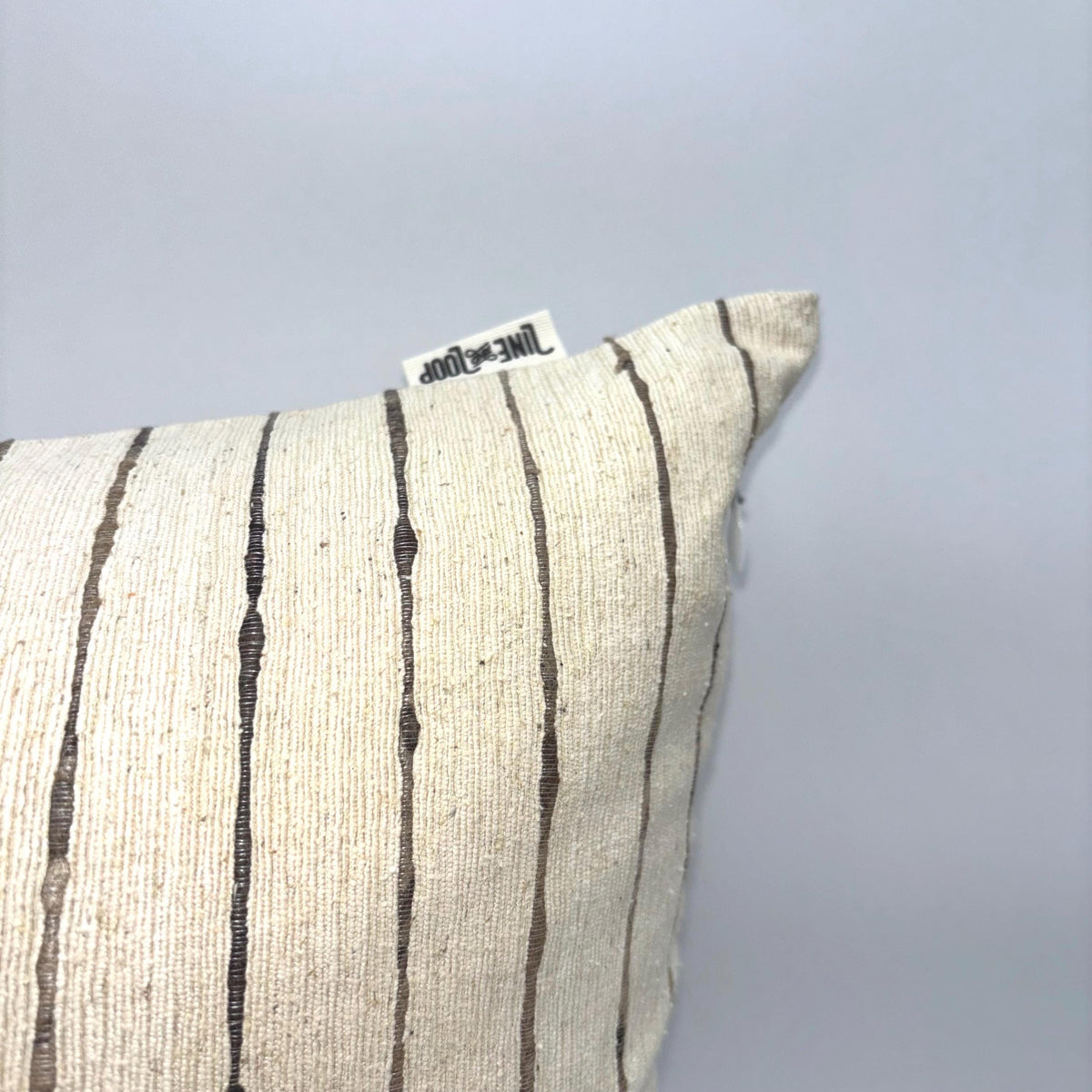 Brown Striped Silk Pillow Cover