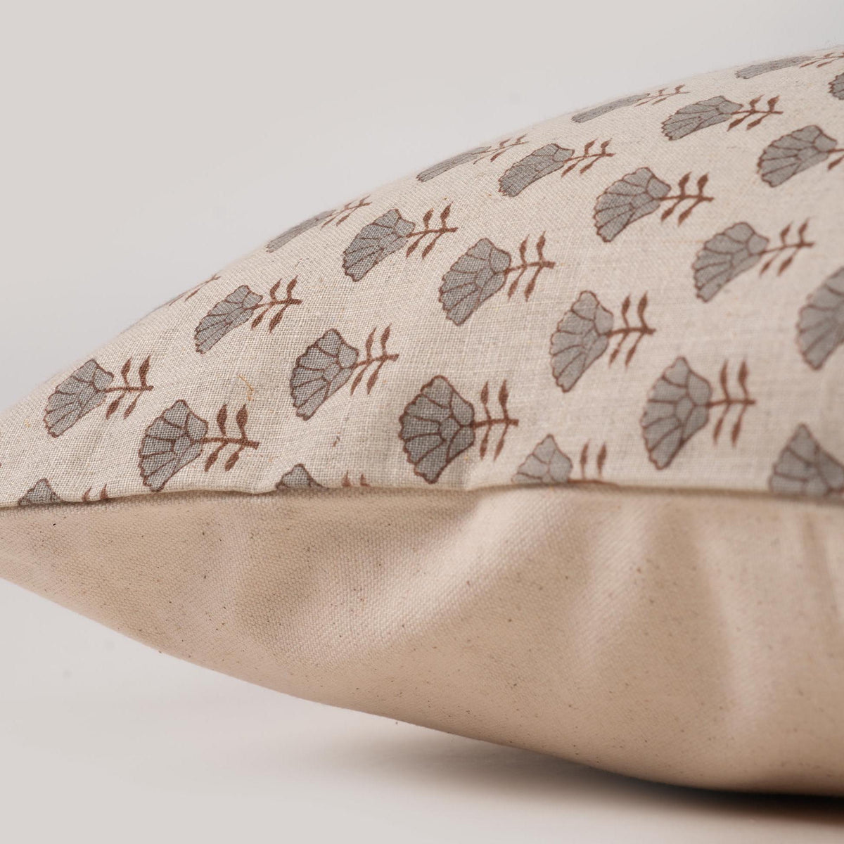Gray Floral Pillow Cover – French Country Farmhouse Throw Pillow