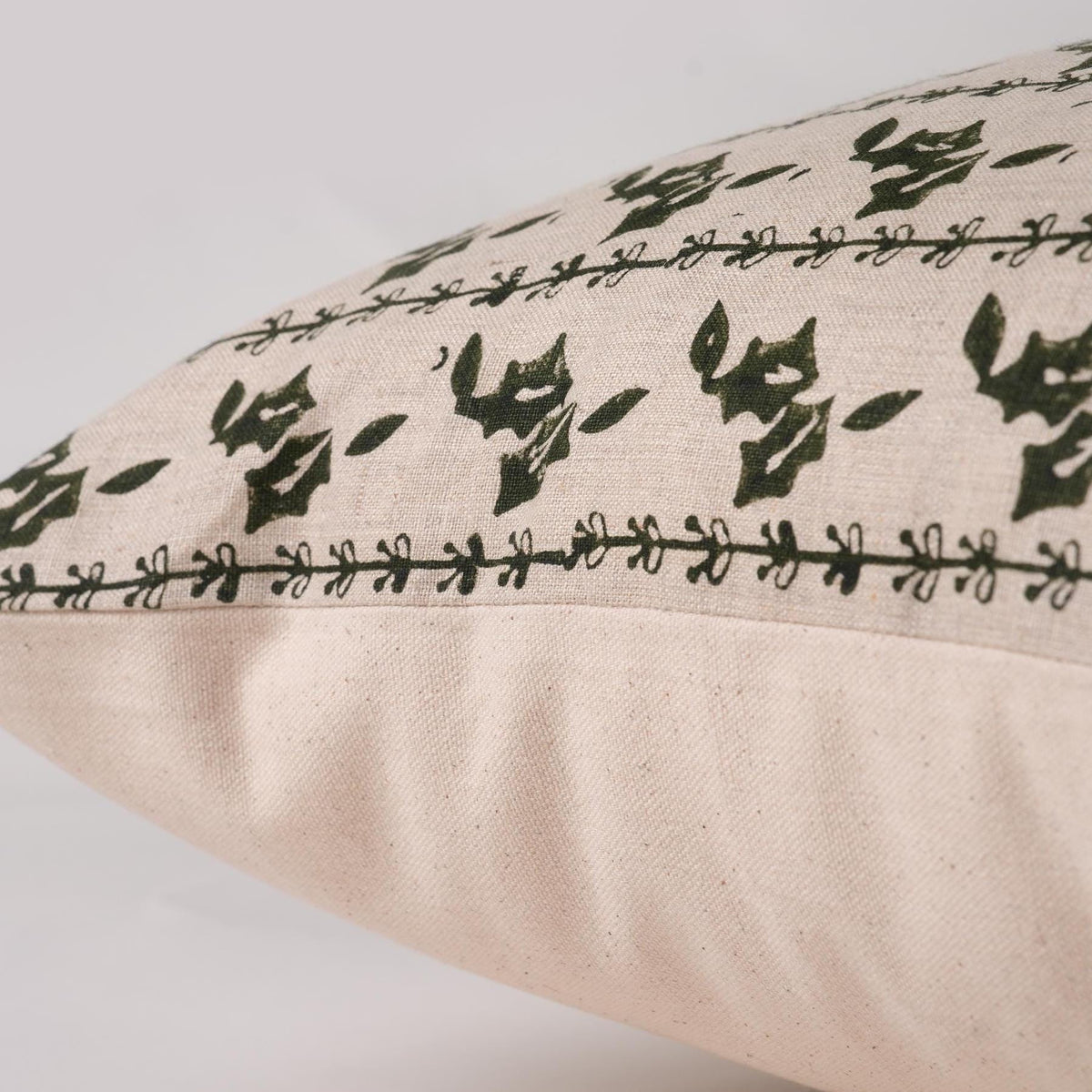 Christmas Holly Pillow Cover – Farmhouse Holiday Throw Pillow