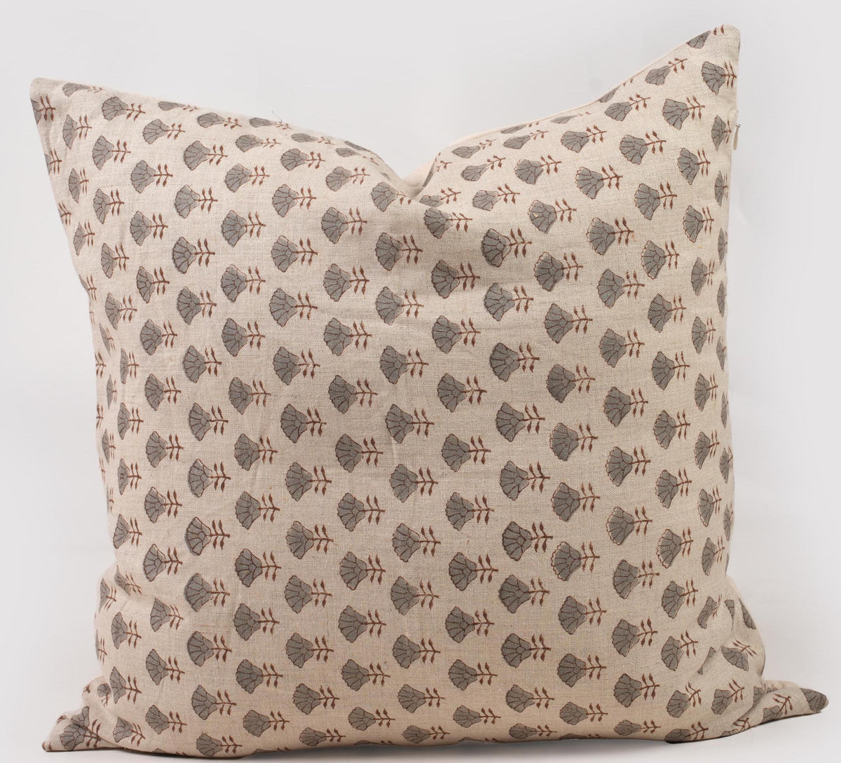 Gray Floral Pillow Cover – French Country Farmhouse Throw Pillow