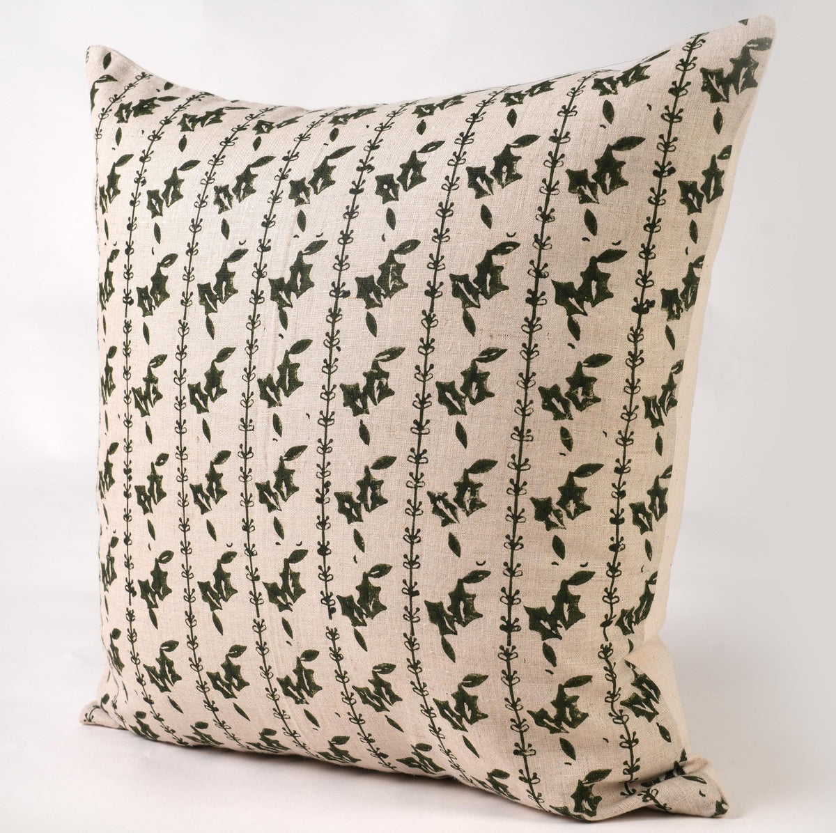 Christmas Holly Pillow Cover – Farmhouse Holiday Throw Pillow