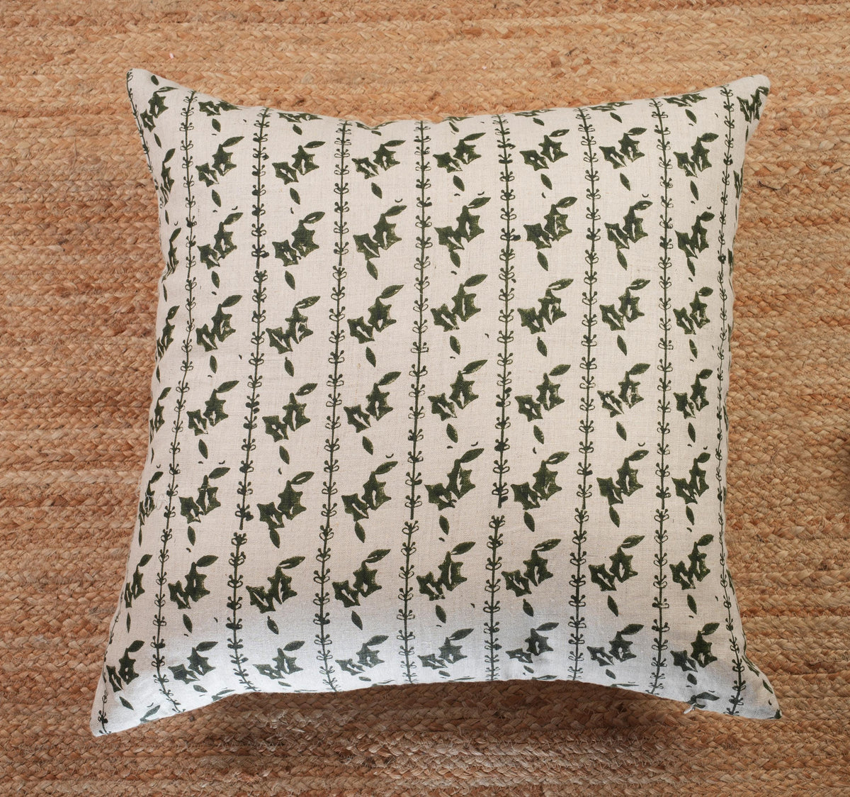 Christmas Holly Pillow Cover – Farmhouse Holiday Throw Pillow