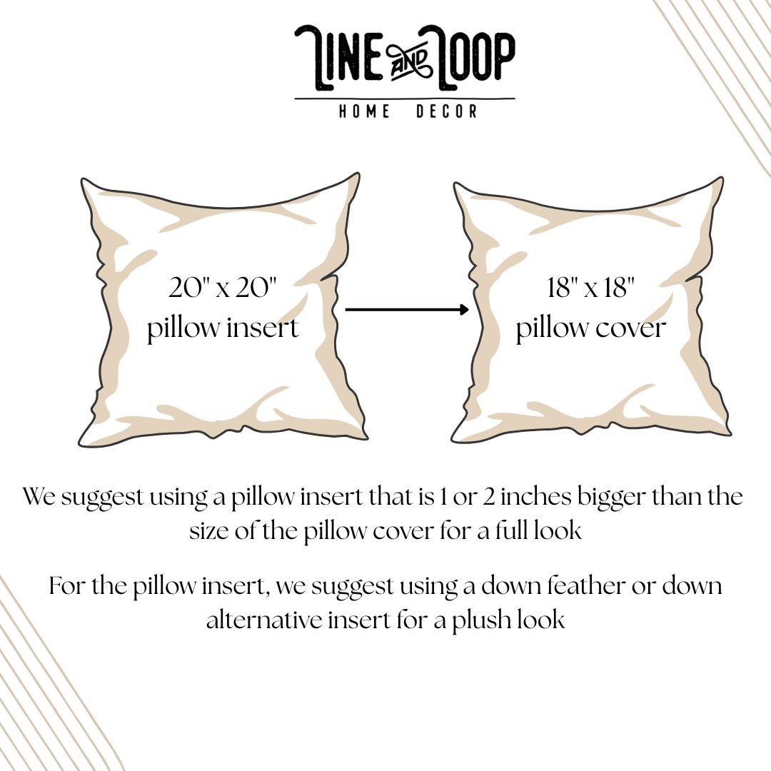 Dark Green Botanical Linen Pillow Cover