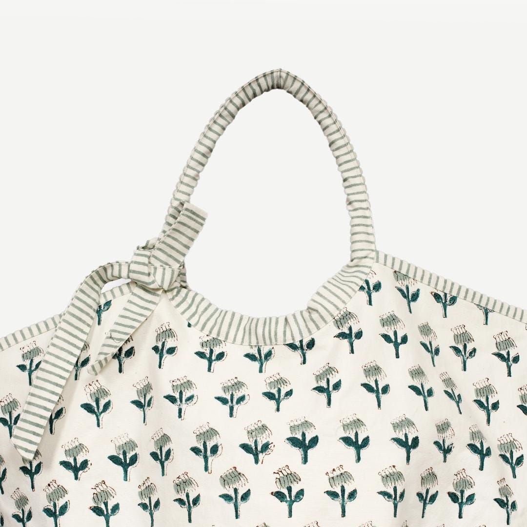 Blue Canvas Tote Bag – Summer Beach & Everyday Carryall