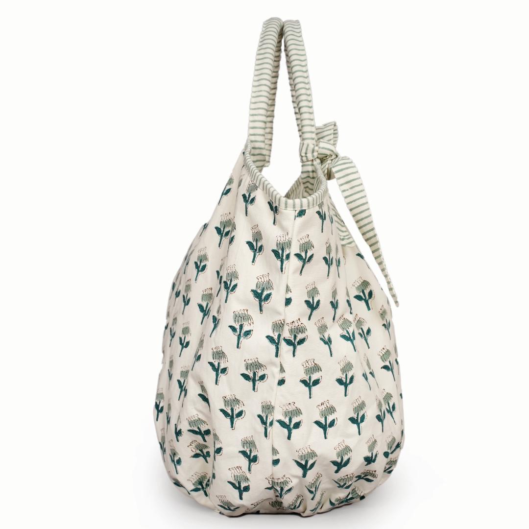 Blue Canvas Tote Bag – Summer Beach & Everyday Carryall