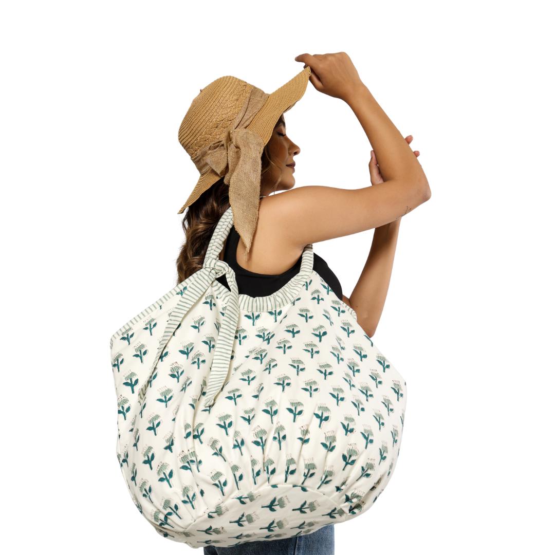 Blue Canvas Tote Bag – Summer Beach & Everyday Carryall