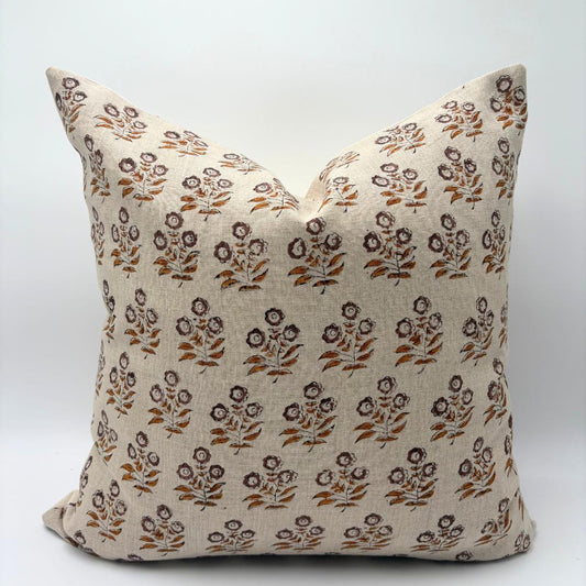 Fall Floral Pillow Cover – French Country Farmhouse Throw Pillow, Autumn Cottage Home Decor