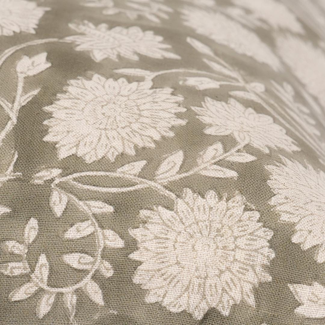 Green Linen Upholstery Fabric by the Yard – Decorative Fabric for Furniture