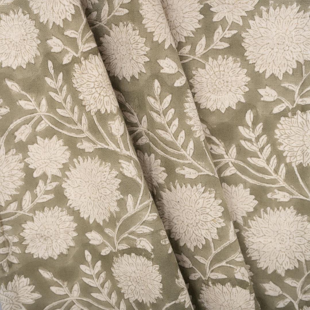 Green Linen Upholstery Fabric by the Yard – Decorative Fabric for Furniture