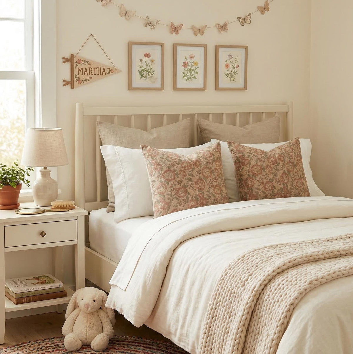 French Country Floral Pillow Cover – Cottage Farmhouse Throw Pillow