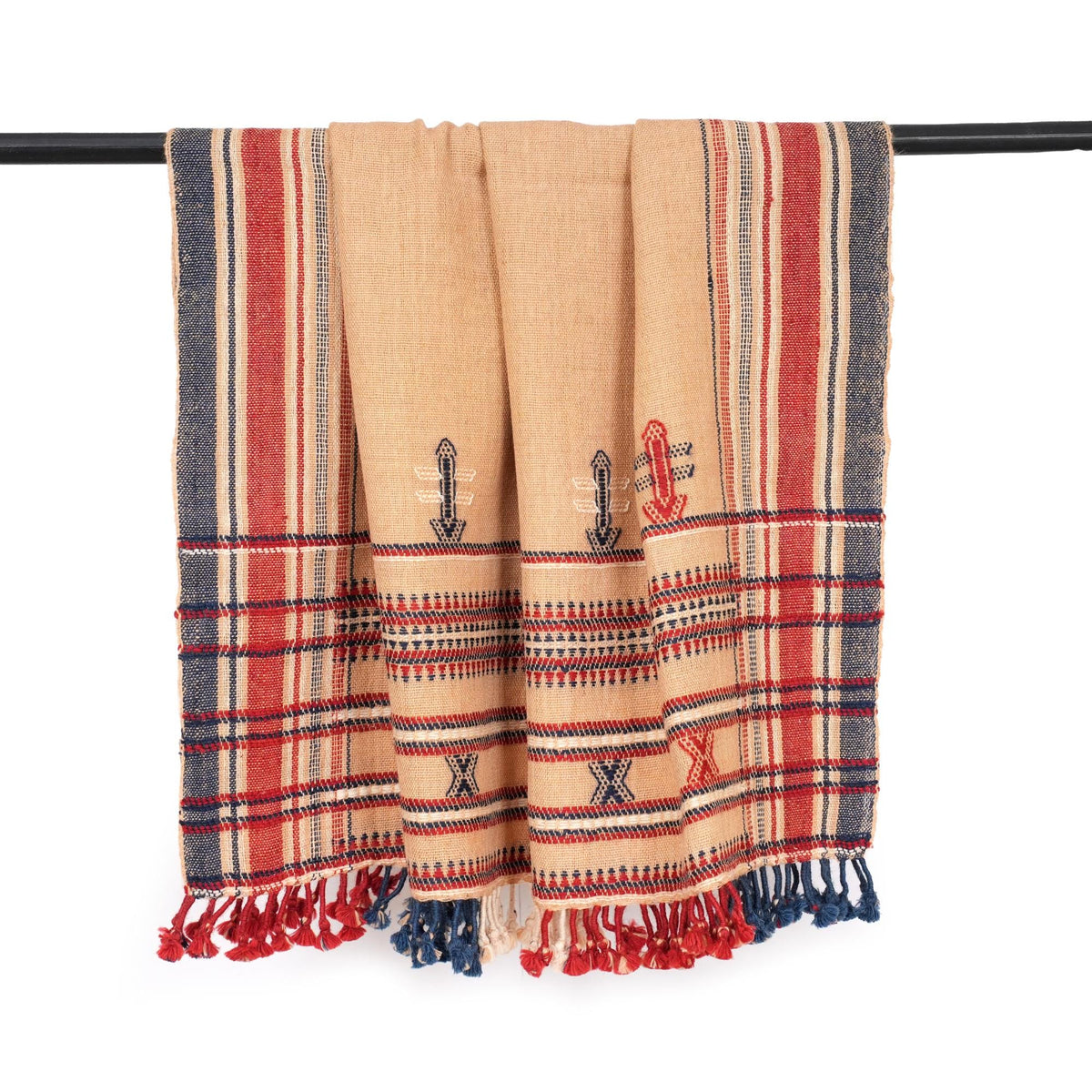 Handwoven Decorative Throw Blanket – Cozy Farmhouse Home Décor