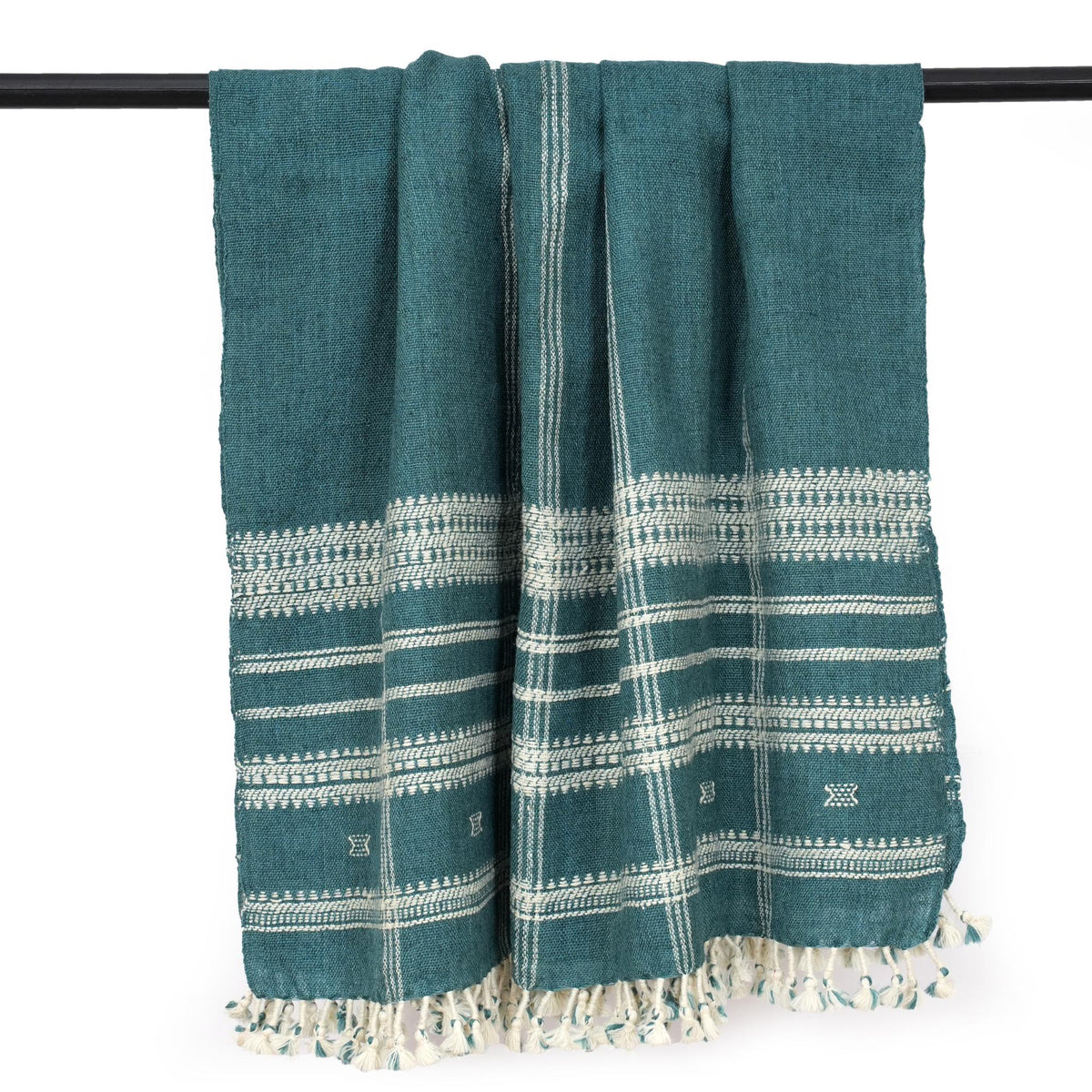 Handwoven Decorative Throw Blanket – Rustic Farmhouse Home Décor