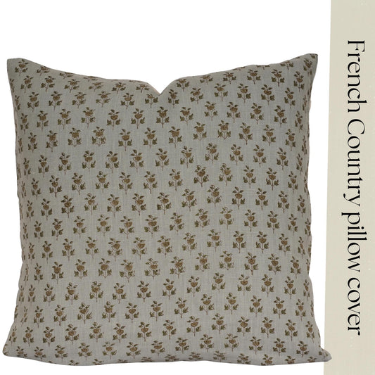 French Country Floral Pillow Cover – Farmhouse Throw Pillow, Cottagecore Living Room Decor