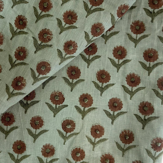 Green Upholstery fabric by yard bulk - Blue Linen  Fabric  for sofa Designer Material Curtains Pillows