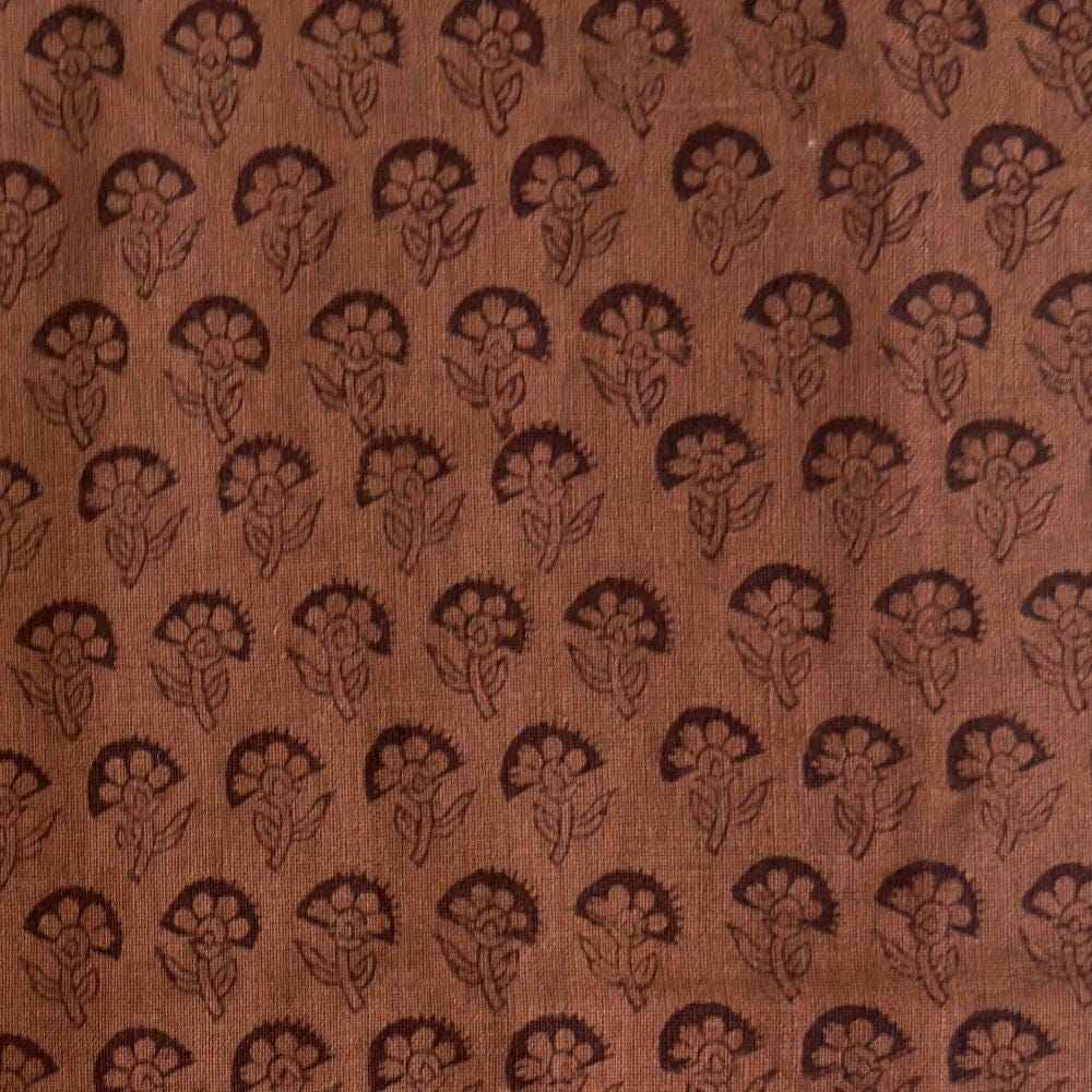 Hand Block Printed Linen Upholstery Fabric by the Yard – Decorative Fabric for Curtains, Pillows & Home Decor