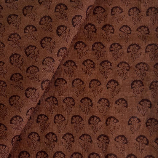 Hand Block Printed Linen Upholstery Fabric by the Yard – Decorative Fabric for Curtains, Pillows & Home Decor